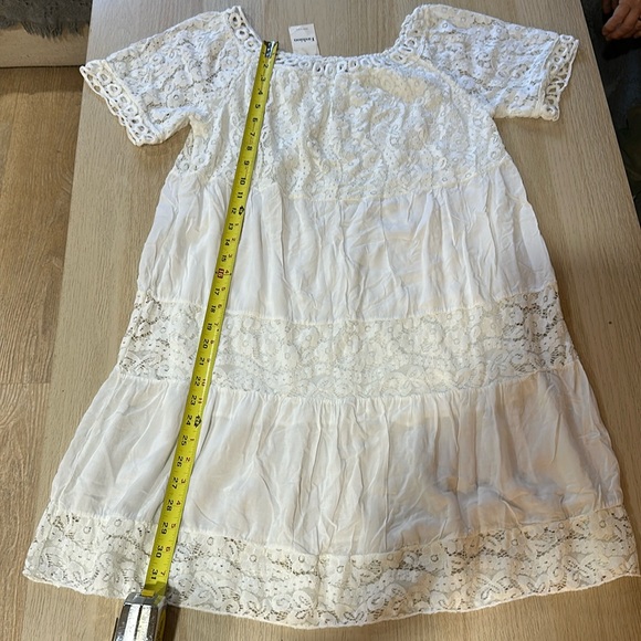 NWT Lace embroidered details White dress made in Italy onesize - Picture 1 of 4